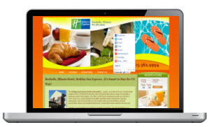 Screen Capture of a Hotel website in Rochelle Illinois